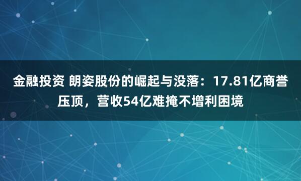 金融投资 朗姿股份的崛起与没落：17.81亿商誉压顶，营收54亿难掩不增利困境